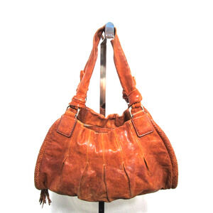 Cole Haan Phoebe Med. Sz. Brown Leather Triple Zip Shoulder Satchel Purse